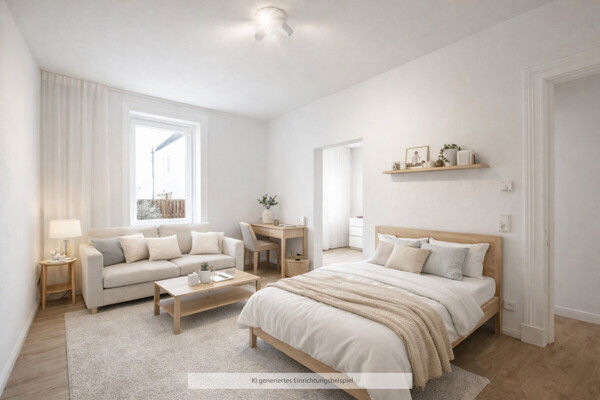 KI-Einrichtung Wohn-Schlafzimmer