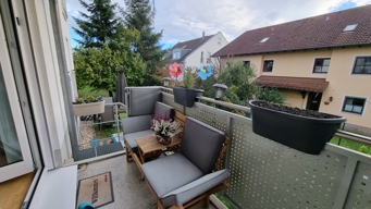 Balkon mit Zugang Garten