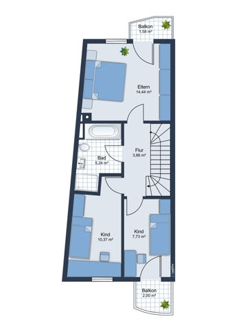 Grundriss Obergeschoss