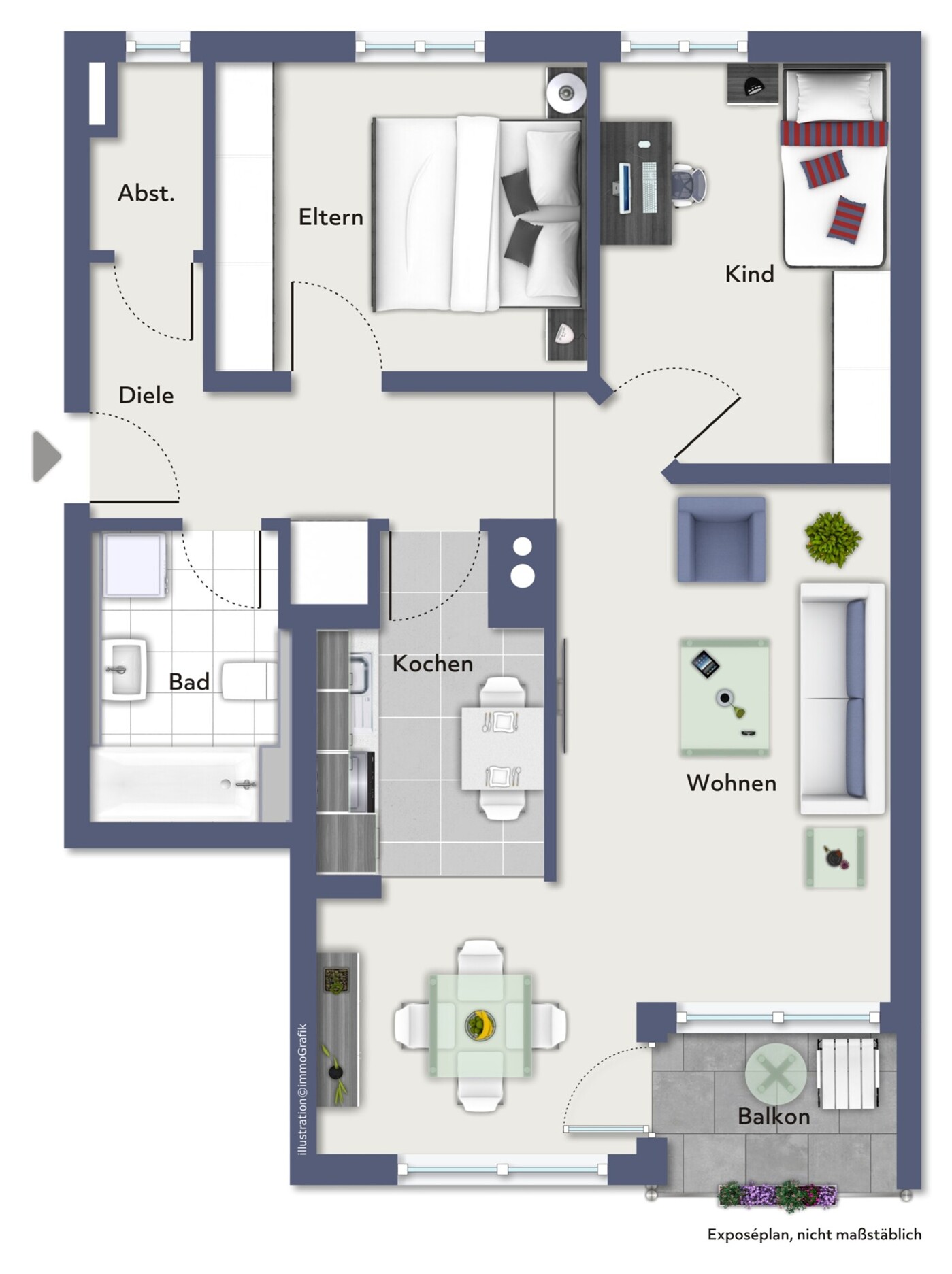 Grundriss Wohnung 4