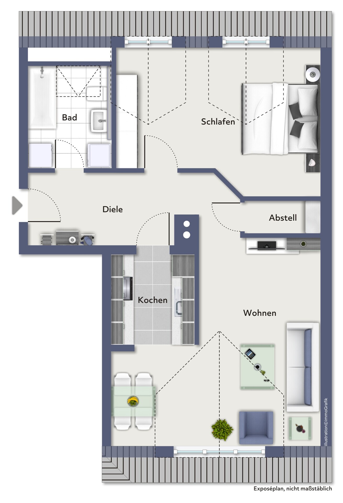 Grundriss Wohnung 7