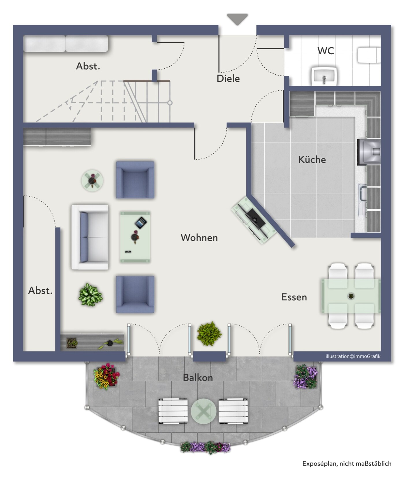 Grundriss Wohnung 8