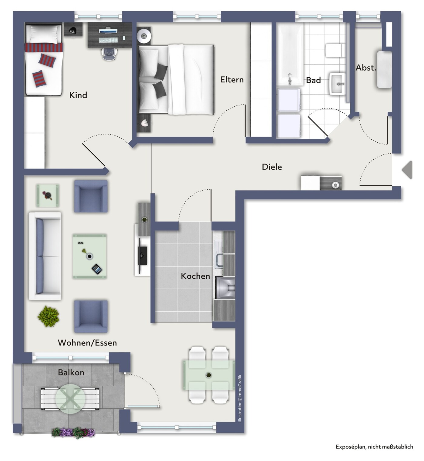 Grundriss Wohnung 6