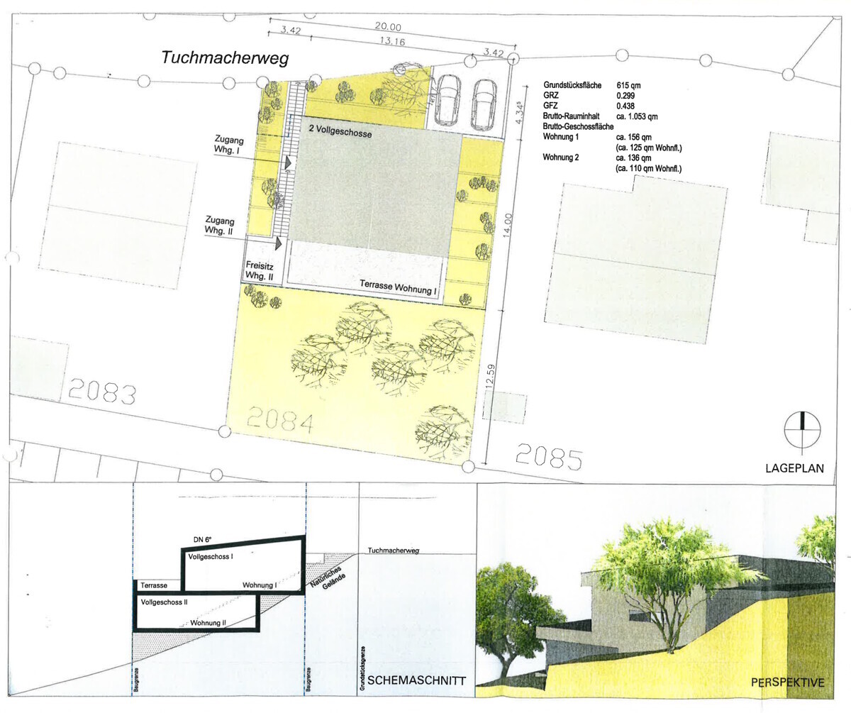 Planungsvariante Zweifamilienhaus