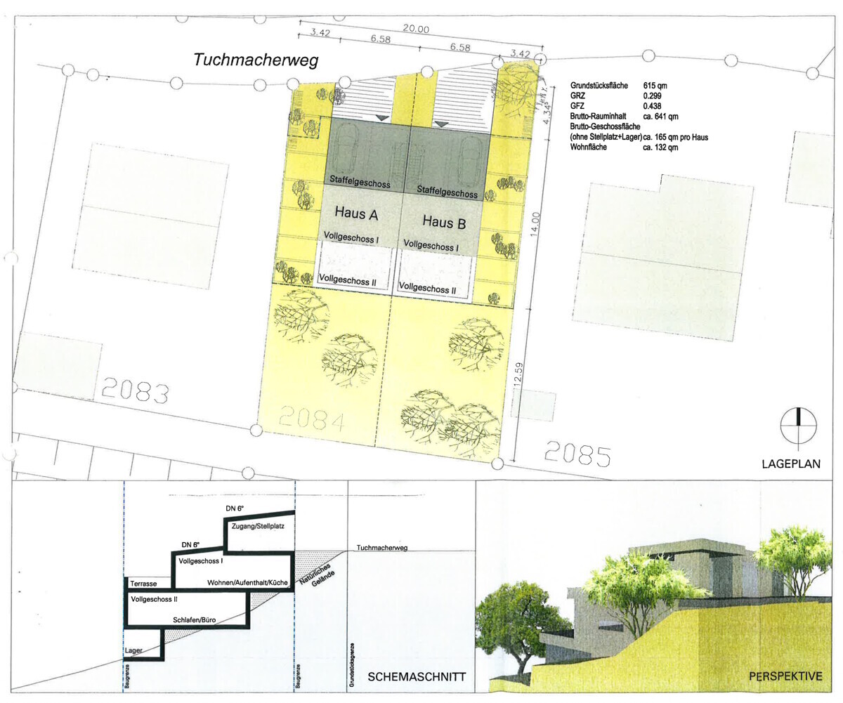 Planungsvariante Doppelhaus
