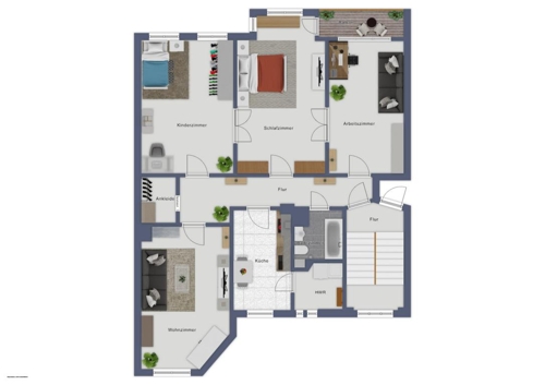 Grundriss-Skizze-Möblierungsbeispiel 2