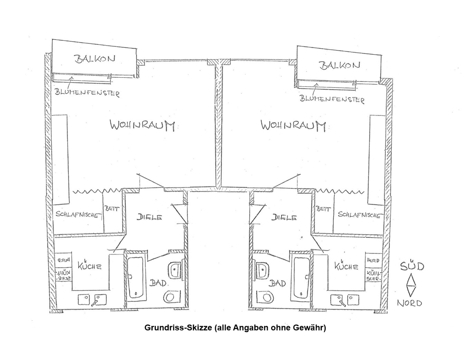 Etagengrundriss-Skizze