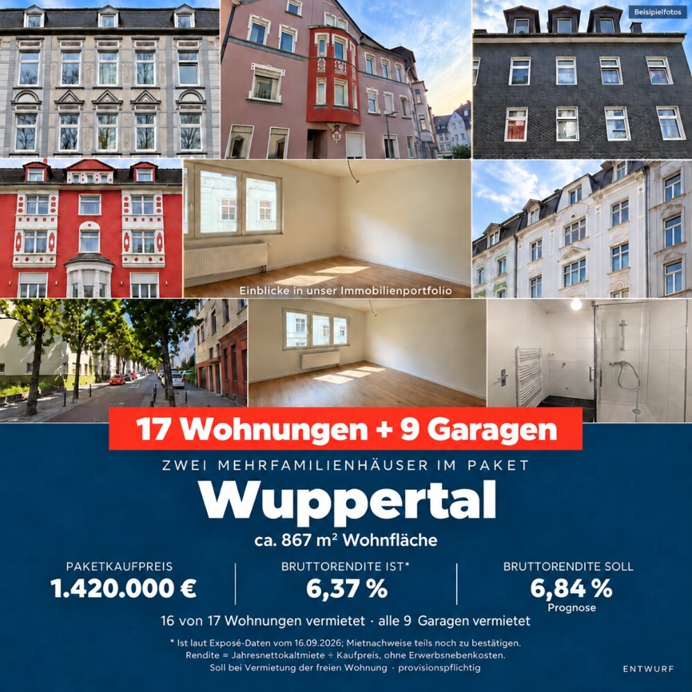 Mehrfamilienhäuser-Paket in Wuppertal