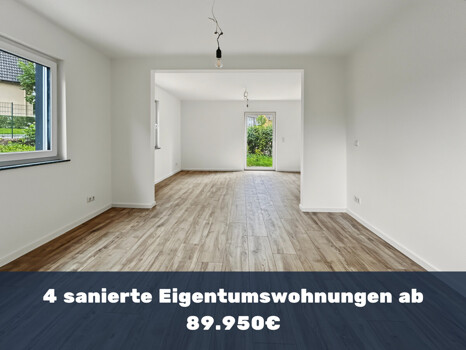 4 sanierte Eigentumswohnungen ab 89.950€