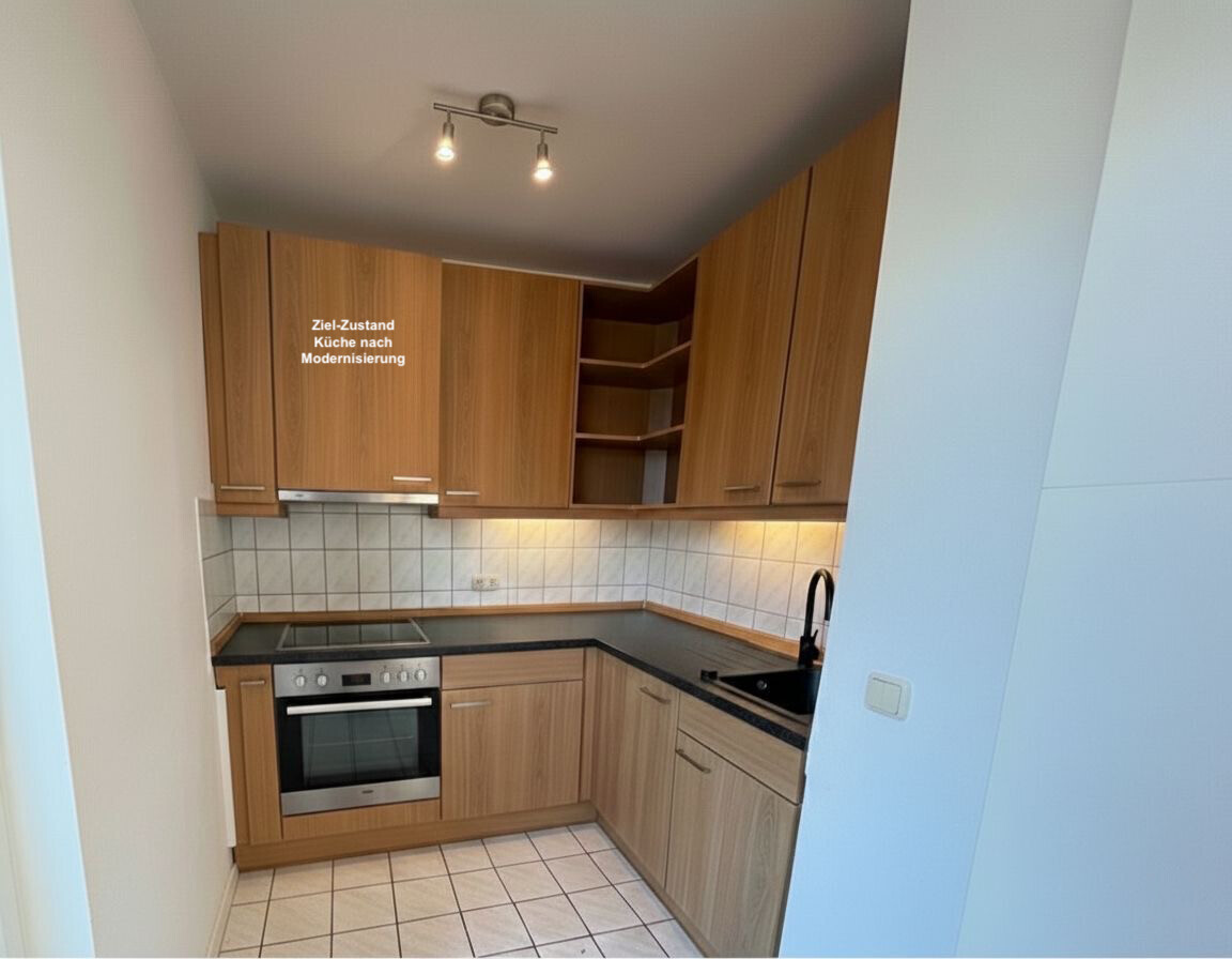 Konzeptvisualisierung Küche, Zielzustand nach Modernisierung