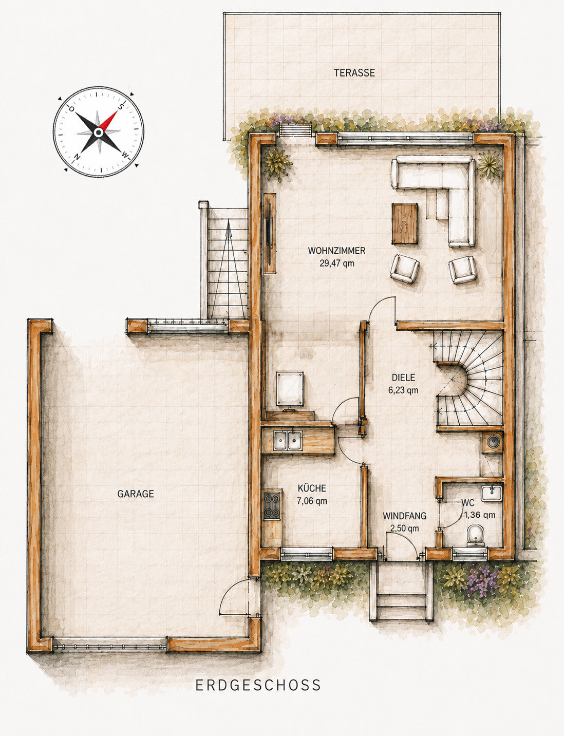 Erdgeschoss Grundriss