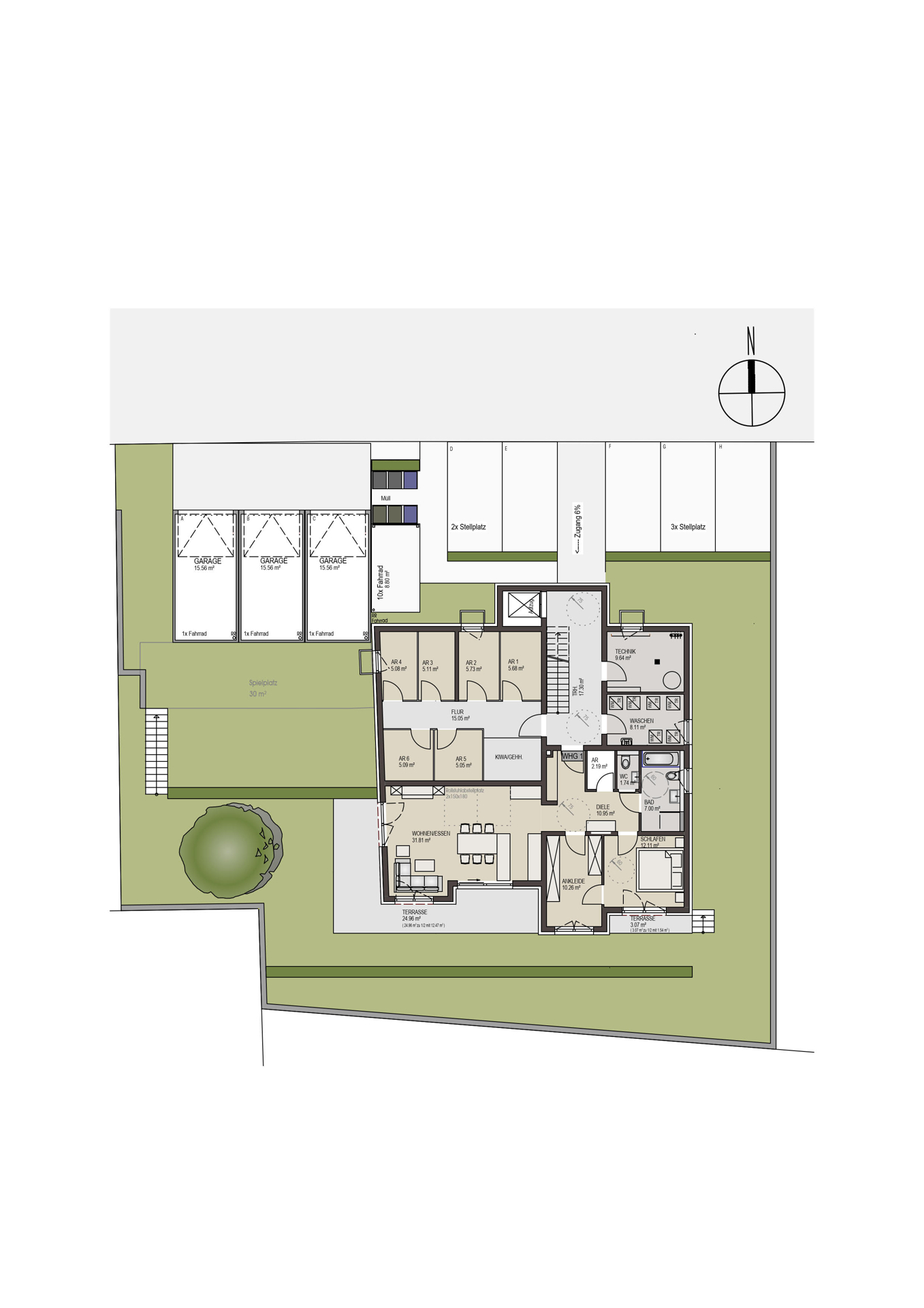 Übersicht Gartengeschoss