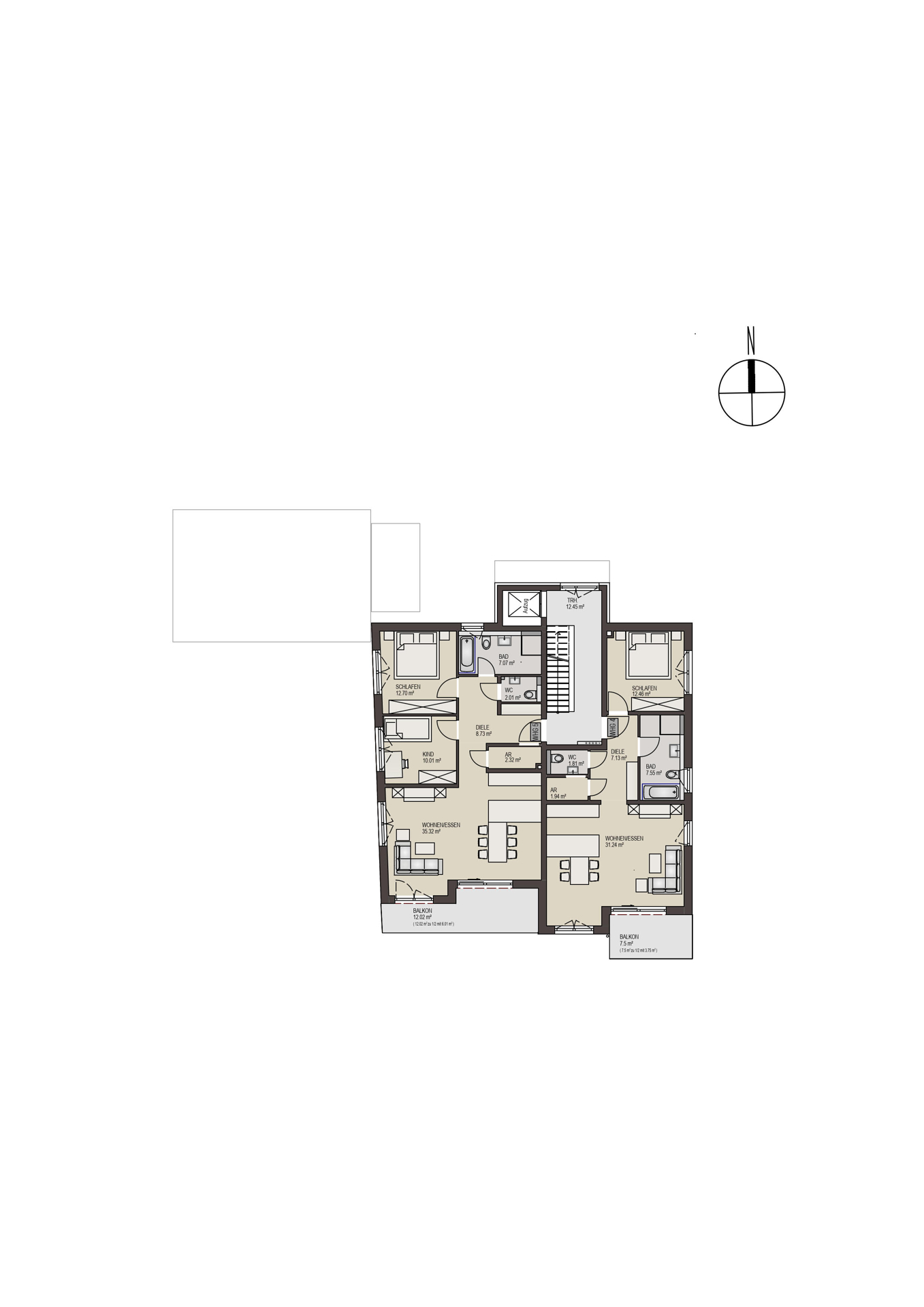 Übersicht 2. Obergeschoss