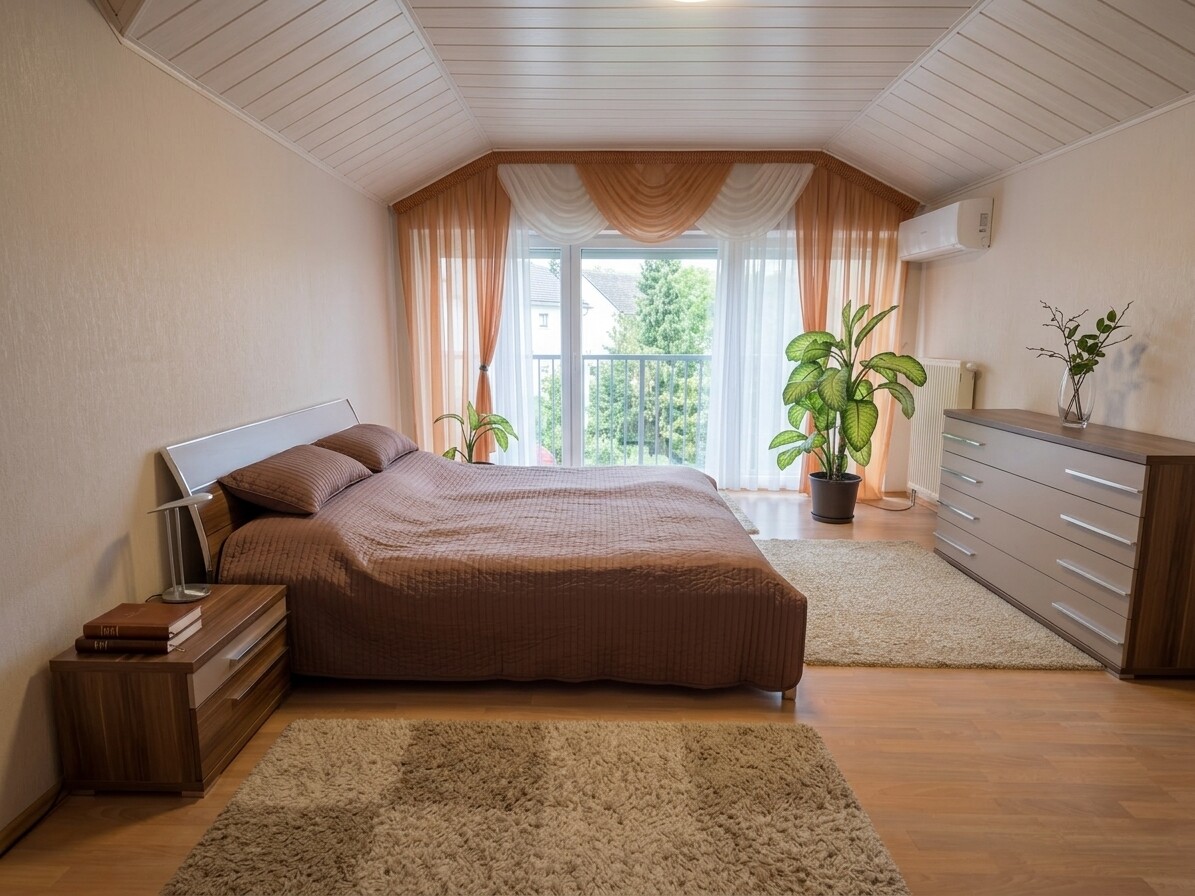 DG Schlafzimmer mit französischem Balkon