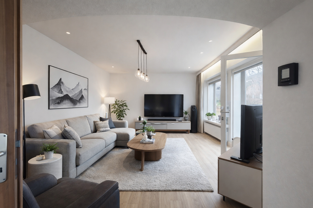 Wohnzimmer KI-generiert