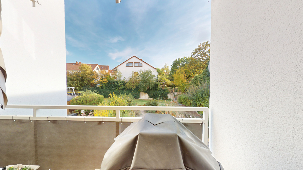 Blick vom Balkon