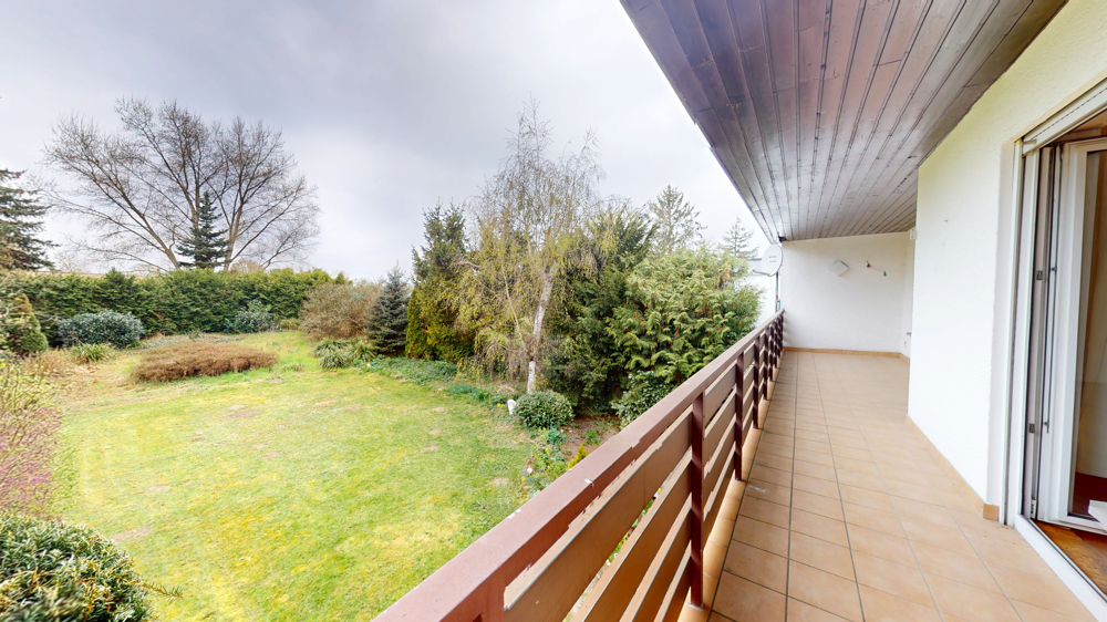 Balkon mit Garten