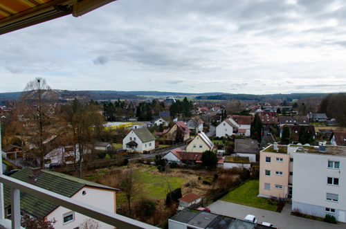 Blick vom Balkon über Hirschau