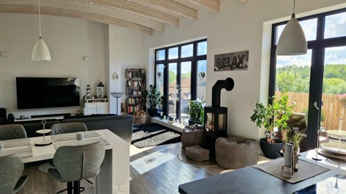 Wohnbereich mit Kaminofen