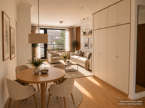 Blick ins Wohnzimmer (KI-generiert)