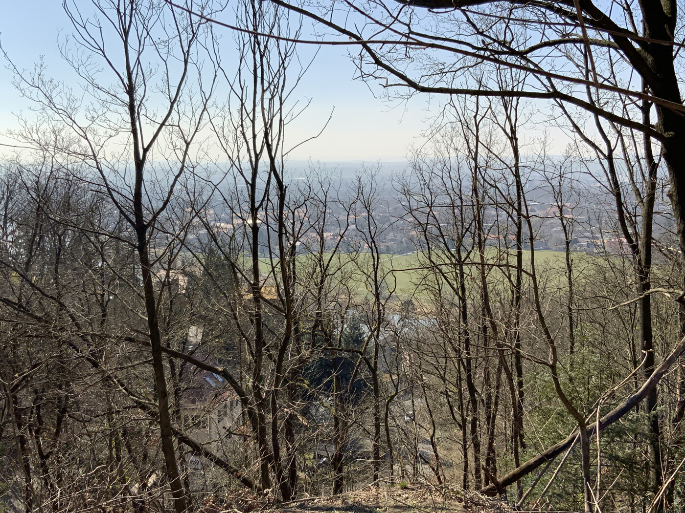 Blick vom Grundstück auf Dresden