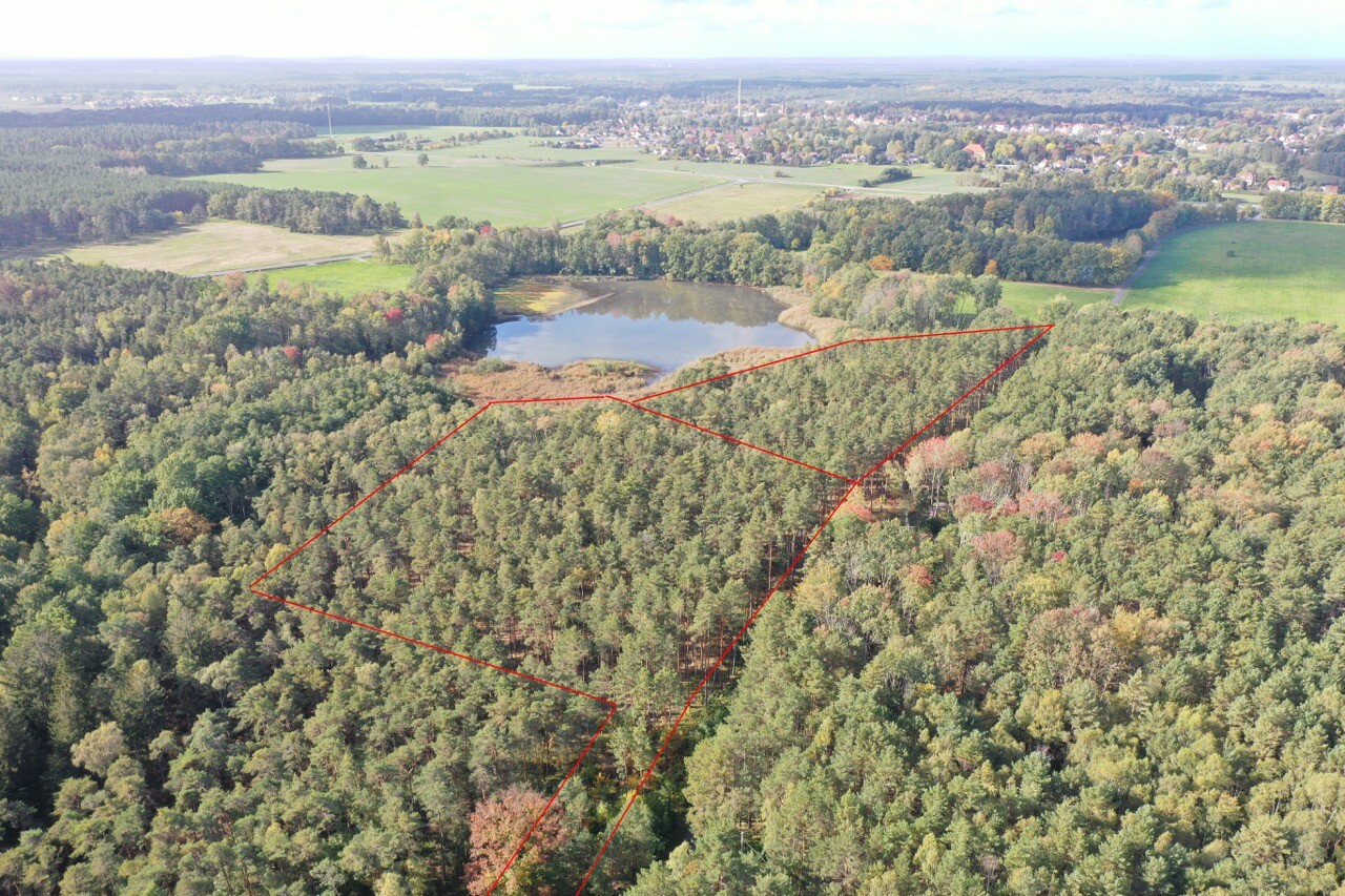 Luftaufnahme - Blick Richtung Westen mit Grenze