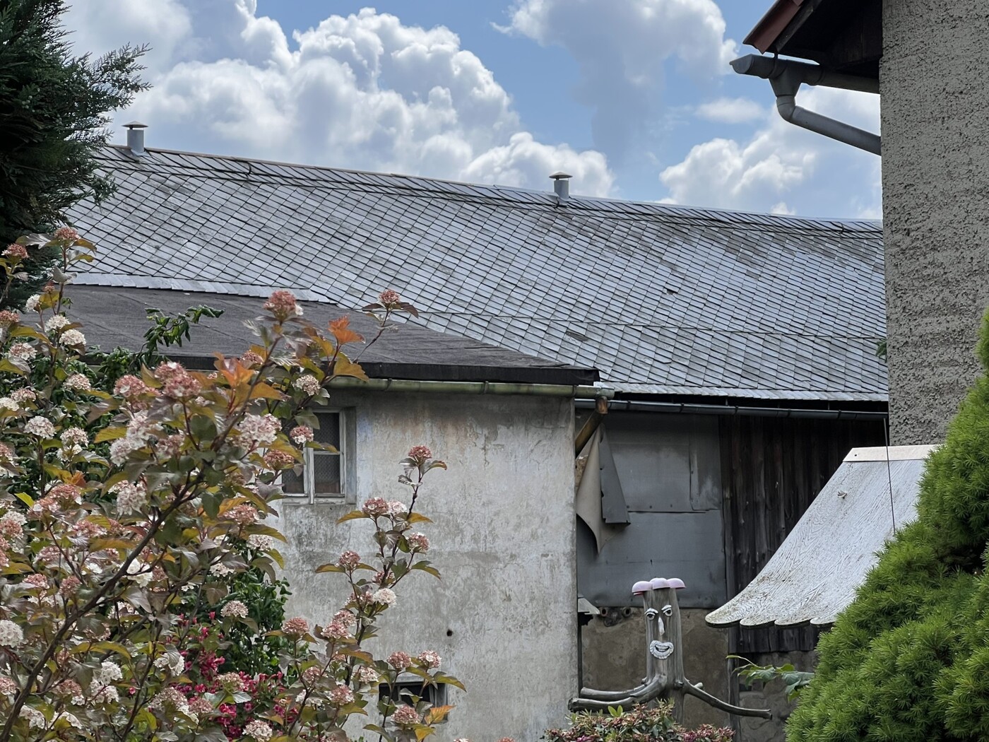 Blick auf Nordseite vom Nachbarn aus