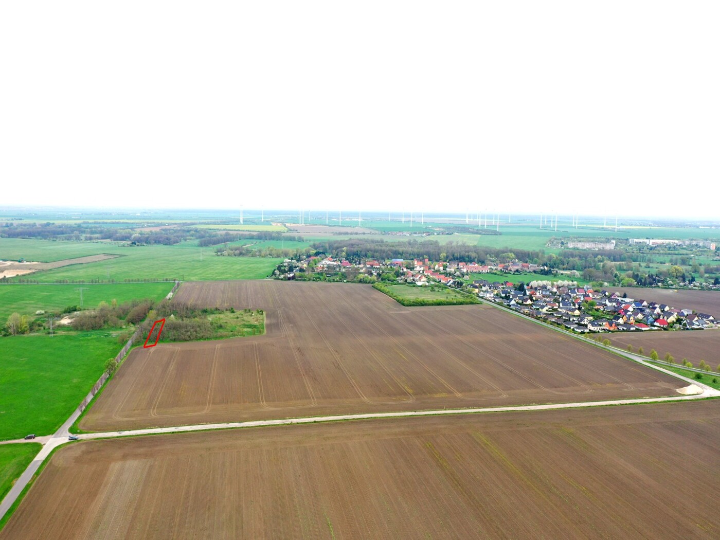 Luftaufnahme - Blick Richtung Nord-Westen auf den Grünlandanteil