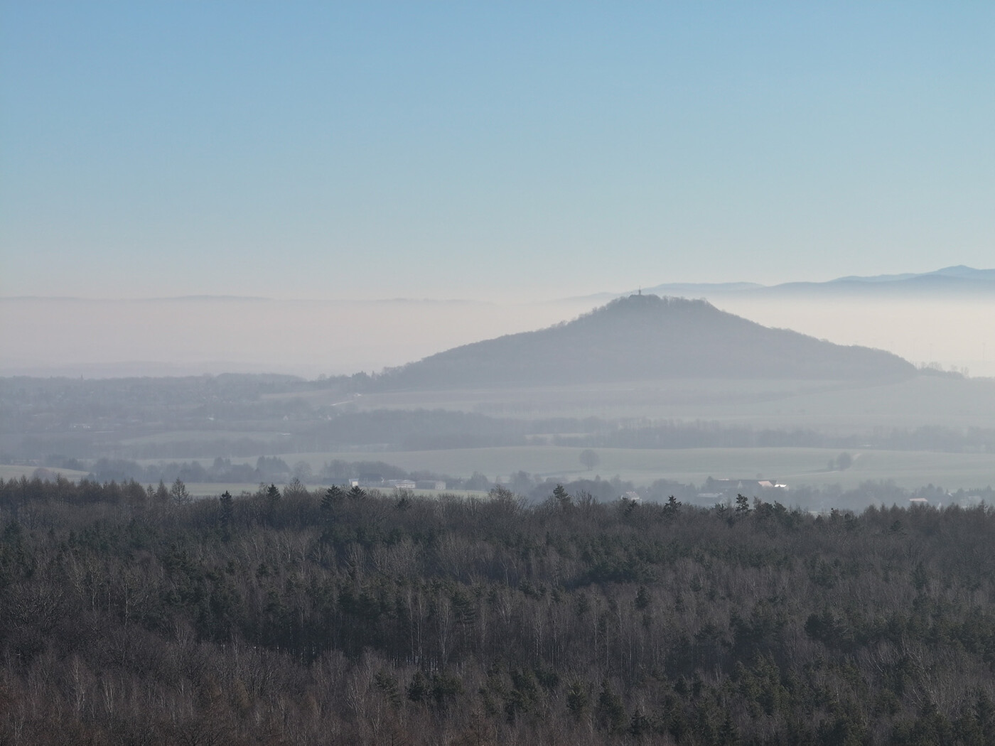 Blick auf die Landeskrone bei Görlitz