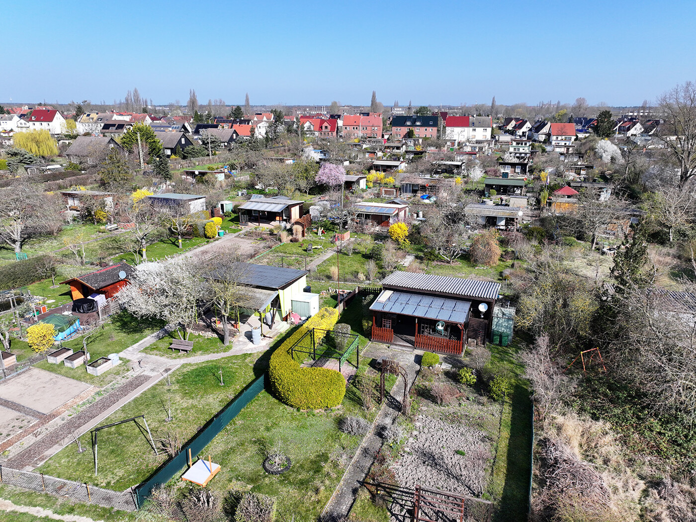 Blick über die Parzellen