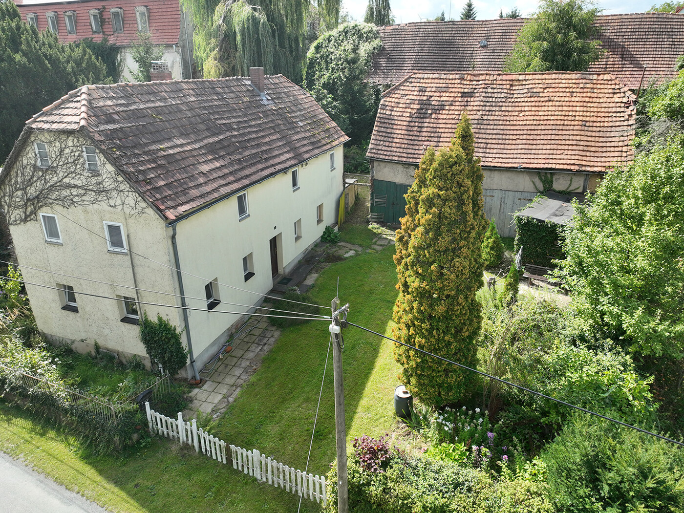 Blick auf Grundstück