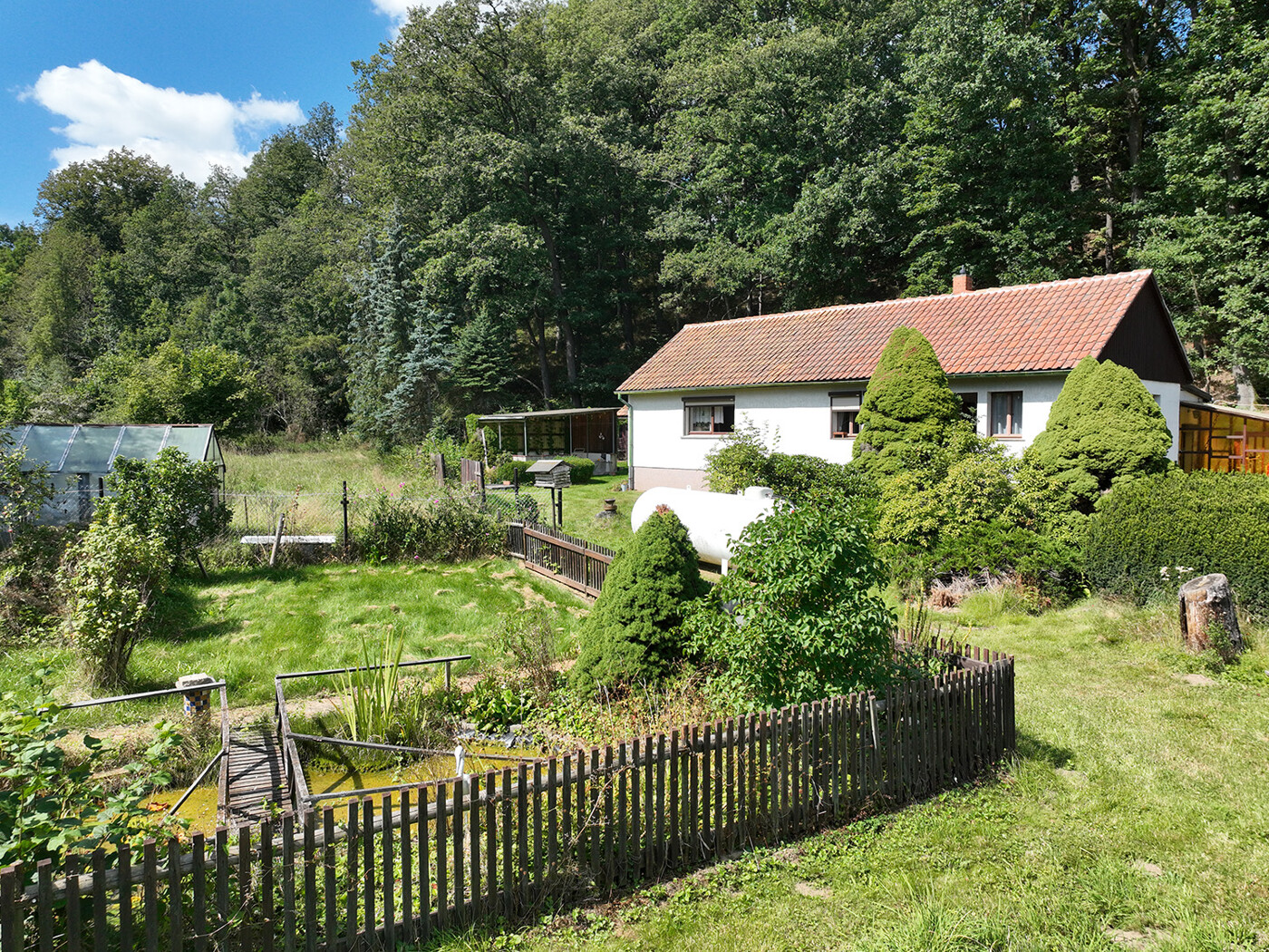 Blick auf den Bungalow