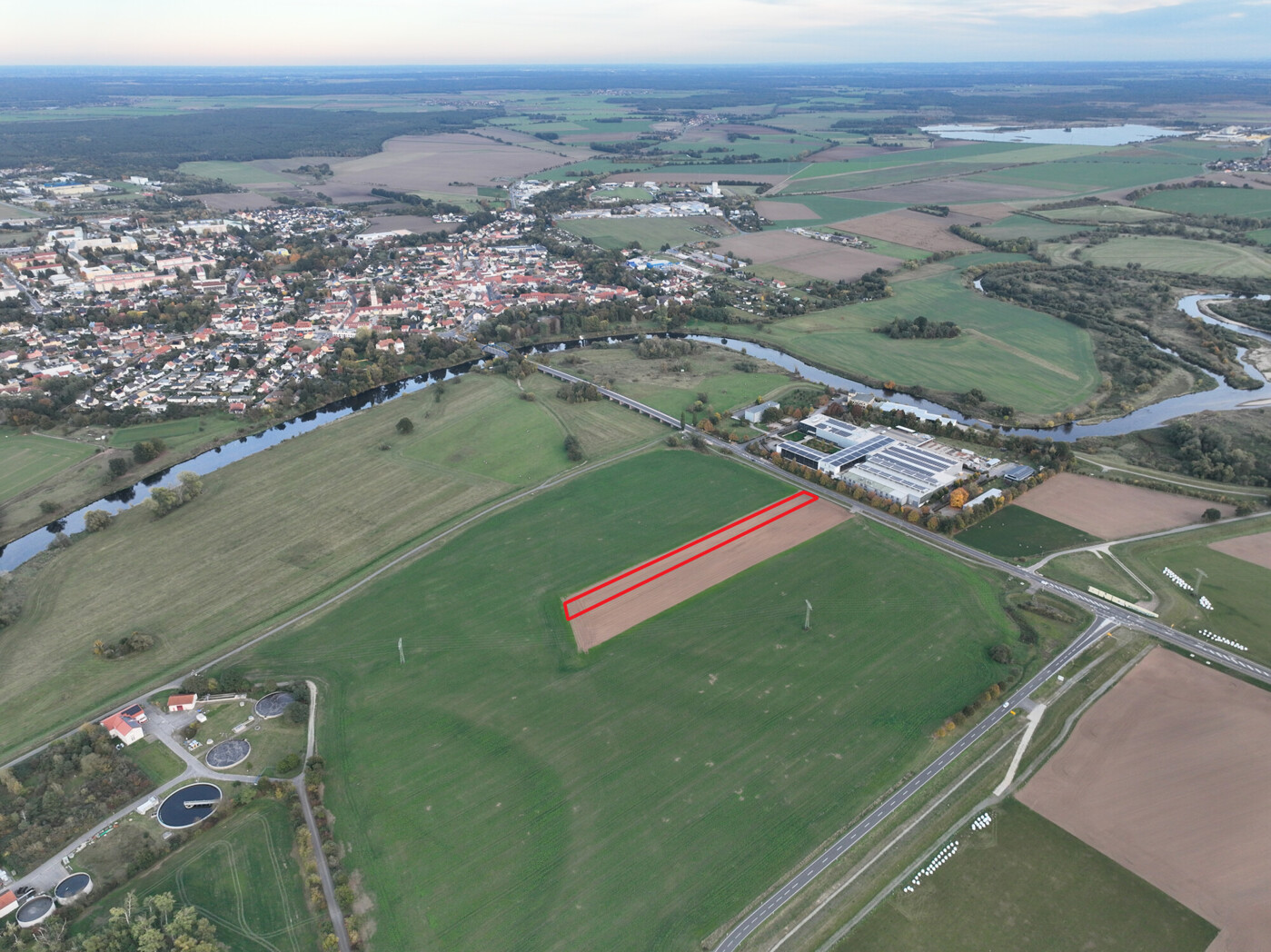 separate Ackerfläche - Blick Richtung Süd-Osten