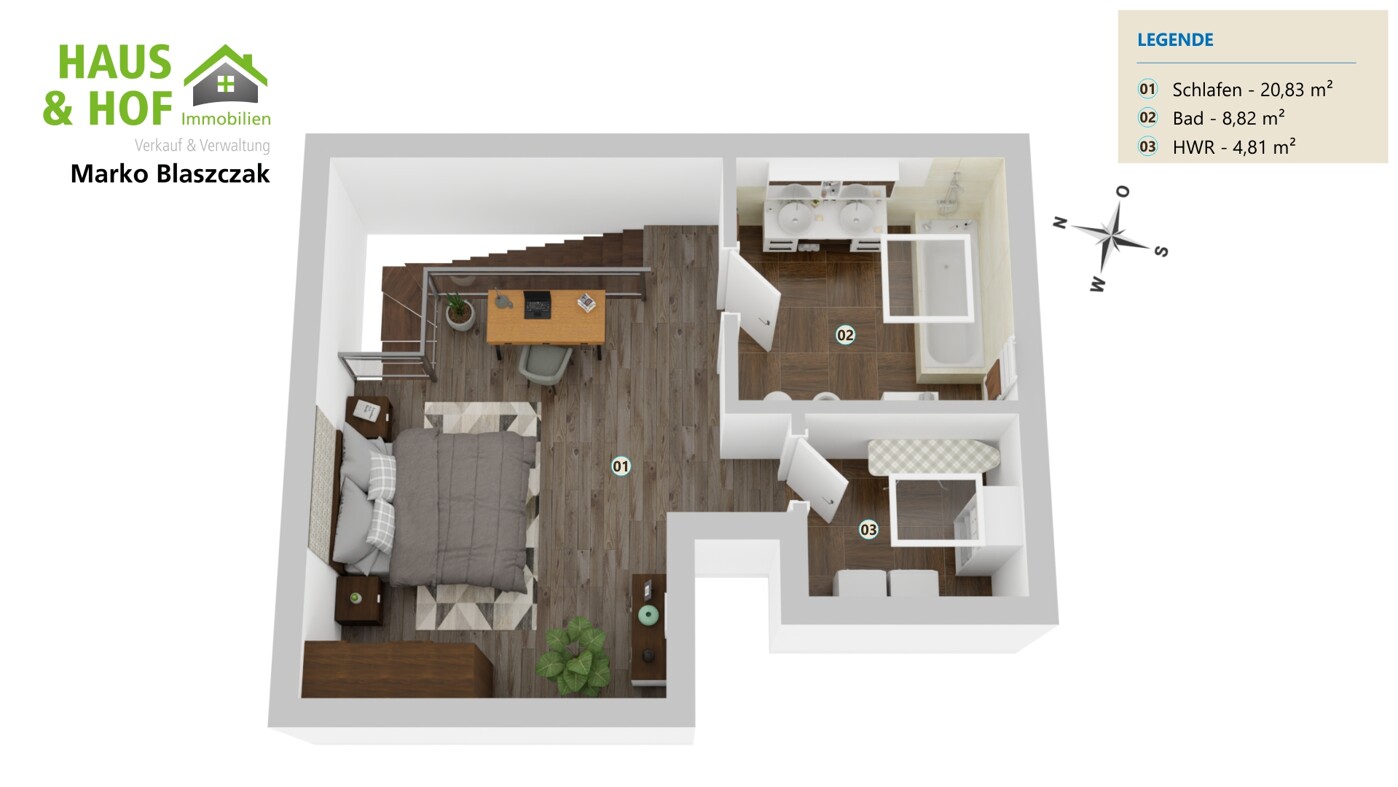 Grundriss Maisonette OG