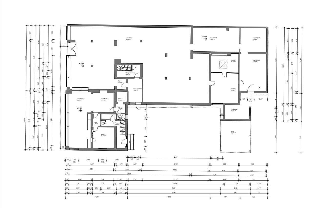 Grundriss Gewerbefläche
