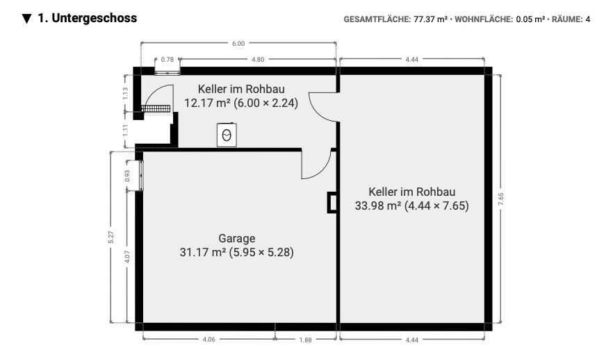 vorläufiger Grundriss