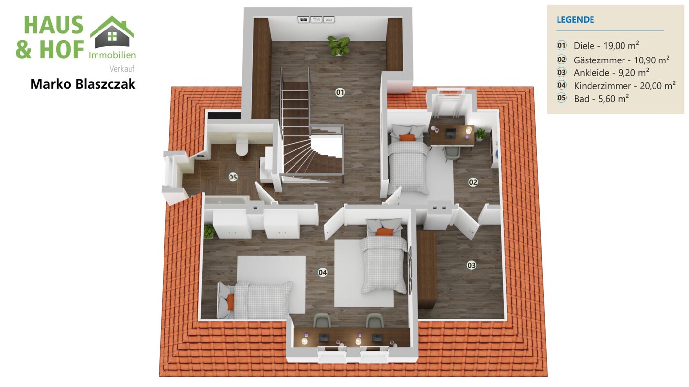 Maisonette Mietwohnung DG