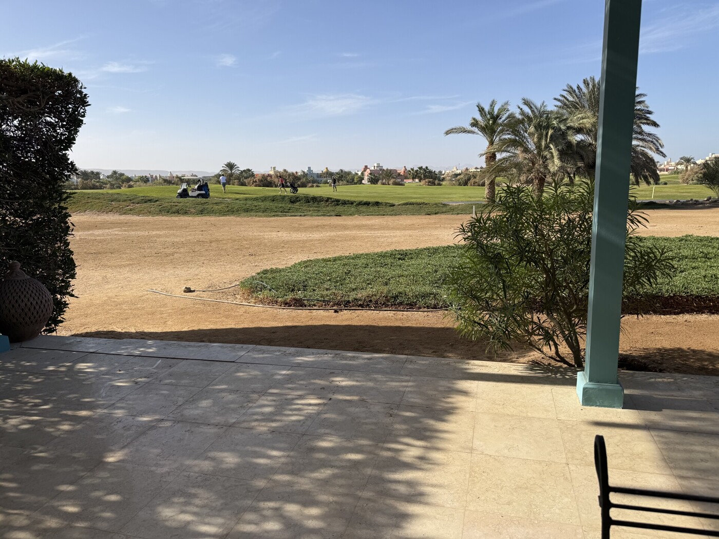 Terrasse Blick zum Golfplatz