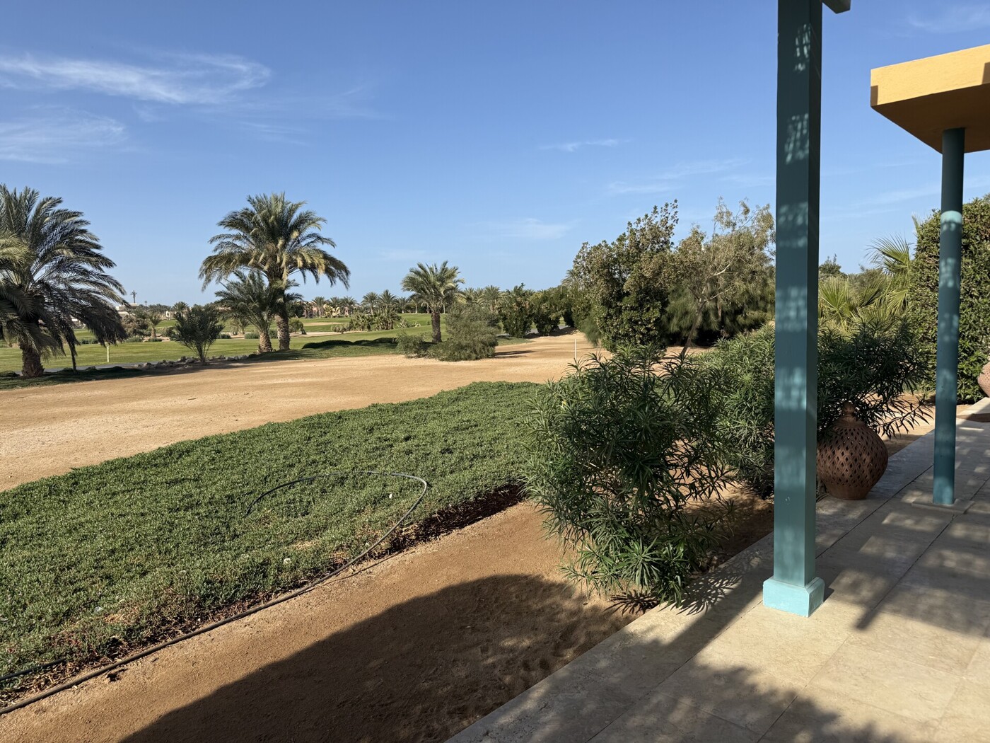 Terrasse Blick zum Golfplatz