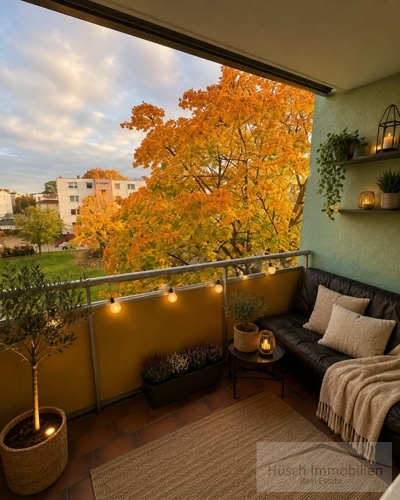 gemütlicher Balkon-KI Gestaltungsbeispiele