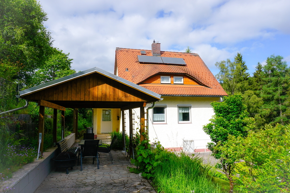 Ansicht/überdachte Terrasse
