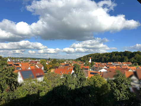Aussicht Balkon Hochparterre