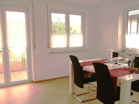 Küche mit Balkon