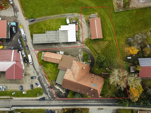 Luftbild Anwesen markiert