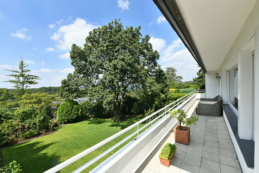 Aussicht Balkon Wohnung oben
