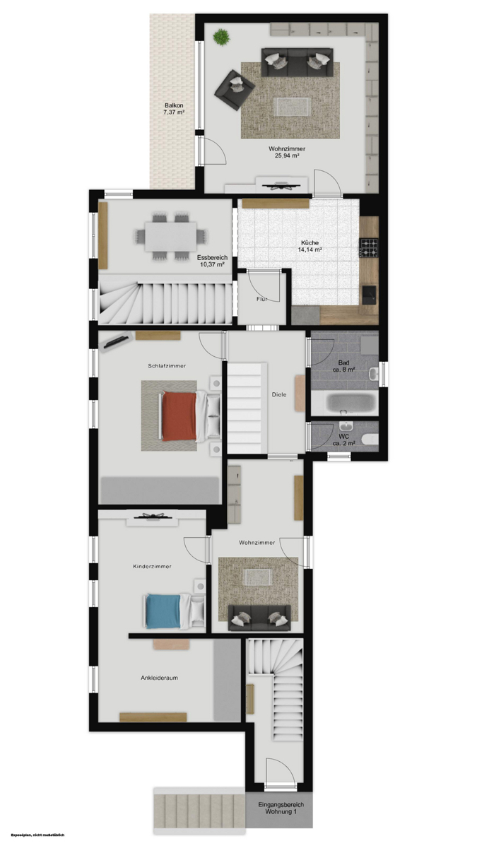 Obergeschoss / Wohnung 2
