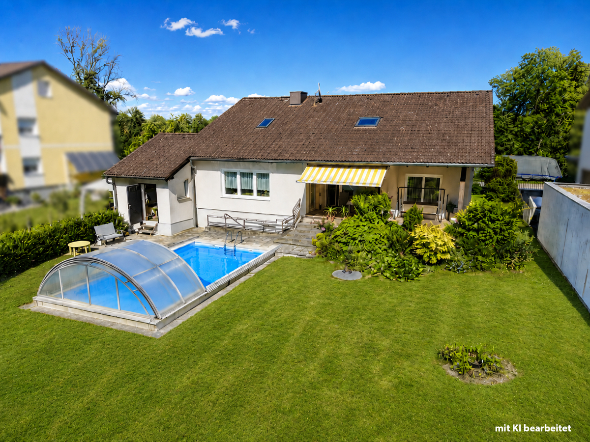 SOMMERLAUNE – zwei Wohneinheiten mit Pool & Sauna in Enns – Einfamilienhaus in Enns