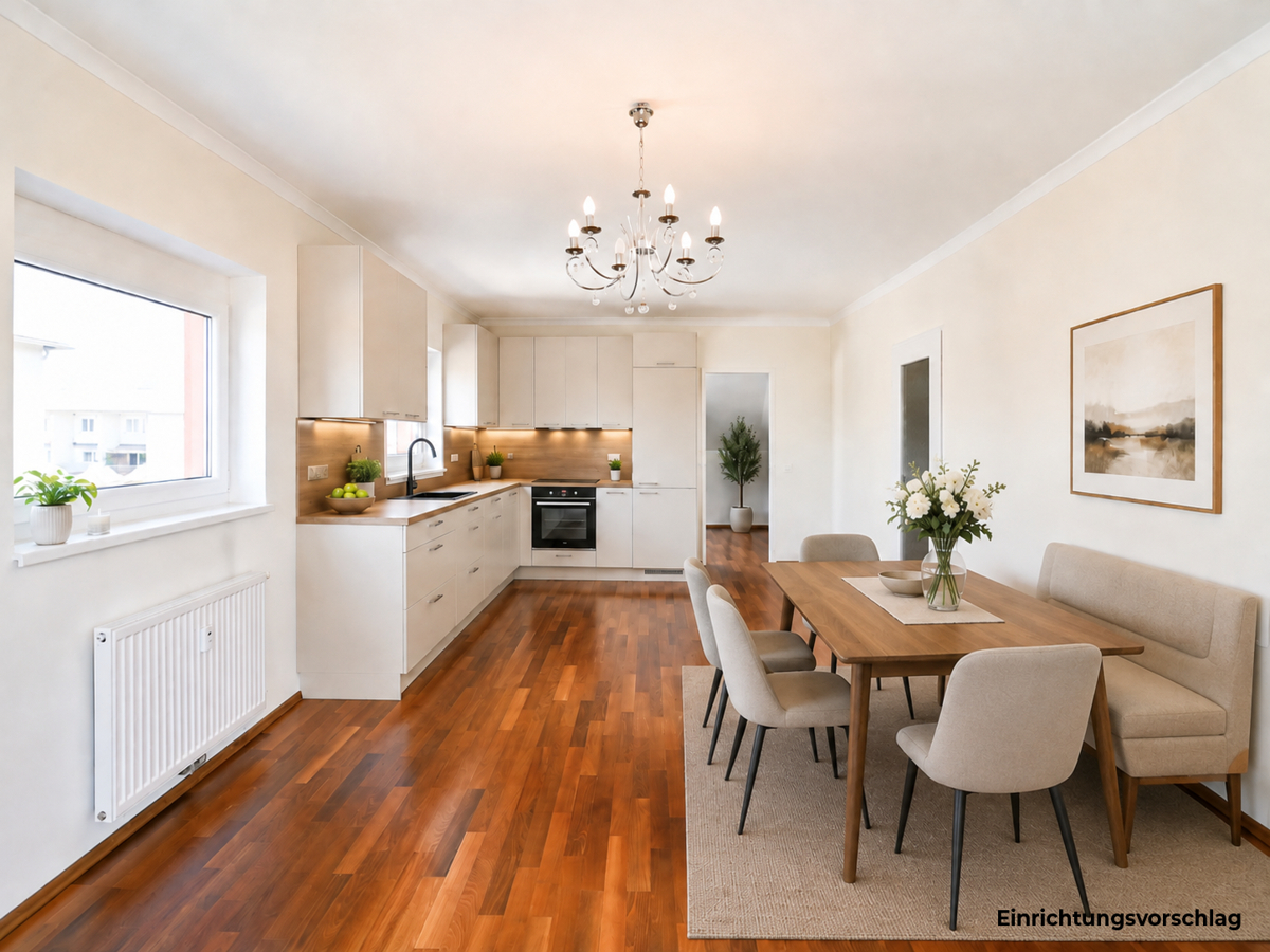 WOLKENLOS – gemütliche Wohnung mit Dachterrasse | sofort bezugsbereit | Enns – Dachgeschoßwohnung in Enns / Kristein