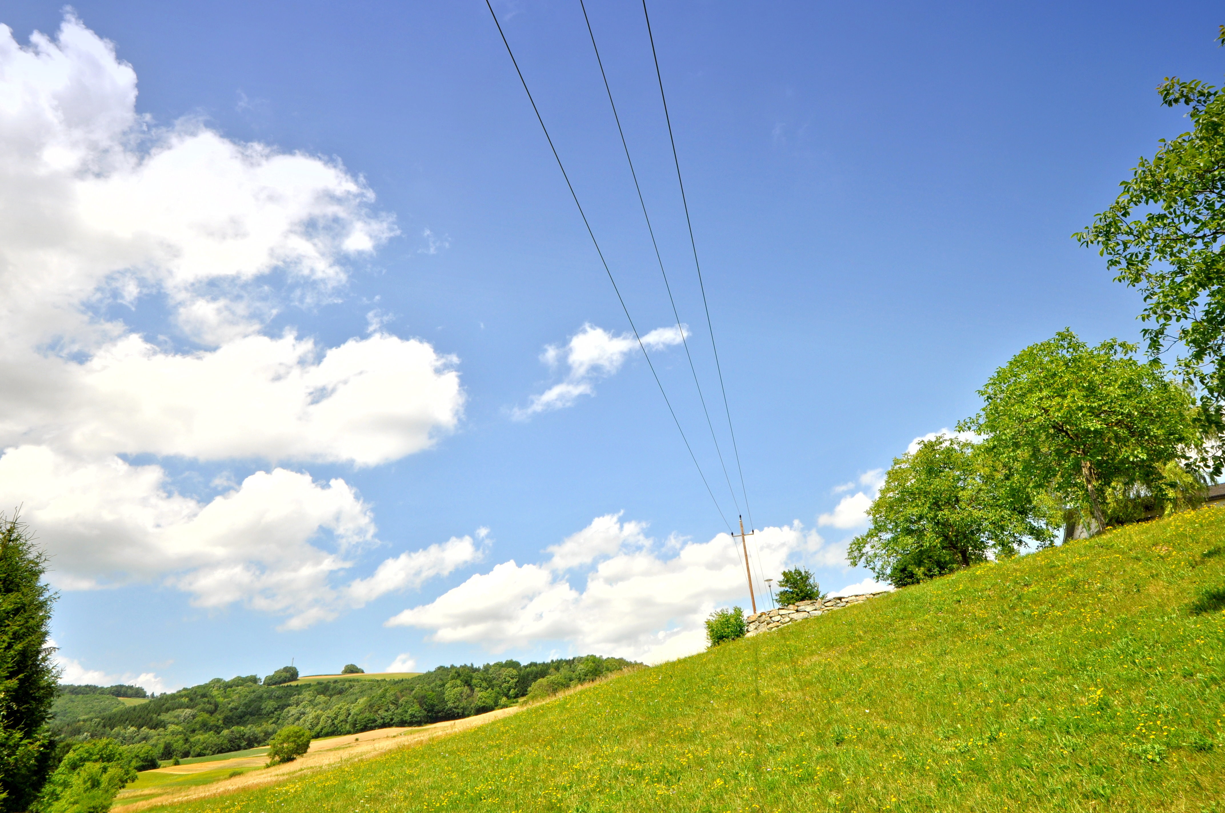 Landschaft hinter dem Haus