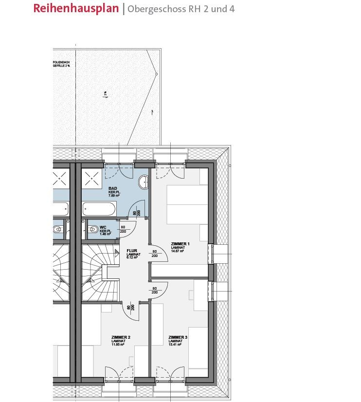 Grundriss OG DHH 2 und 4